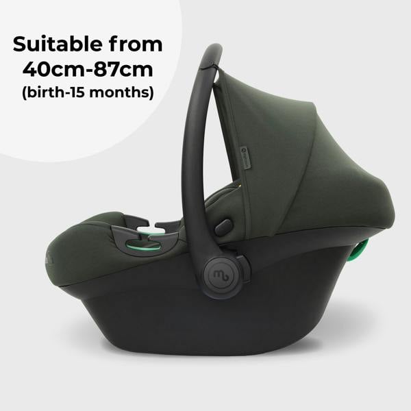 My Babiie MBCS02LT i-Size Infant Carrier Car Seat and ISOFIX Base - Forest Green
