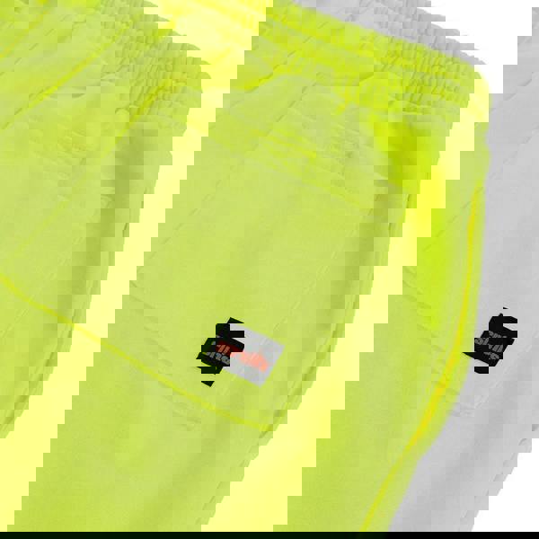 Scruffs High Visibility Mens Hi Viz Trade Workwear Trade Joggers, yellow high visibility work joggers with a back pocket and elastic waistband.