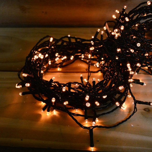 Samuel Alexander 50 LED 5m Premier Christmas Indoor Outdoor Multi Function Battery Operated String Lights with Timer in Vintage Gold