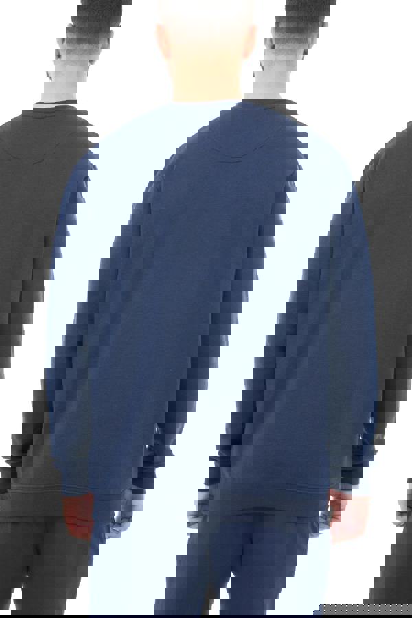 Smart Living Mens Polycotton Sweatshirt - Casual Long Sleeve Crewneck Pullover Jumper - Navy