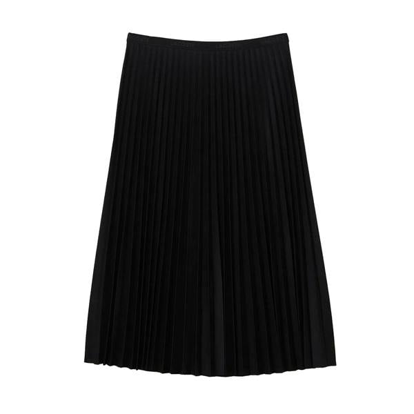 Lacoste Womens/Ladies Fluid Pleated Elasticated Waist Skirt - Black - 