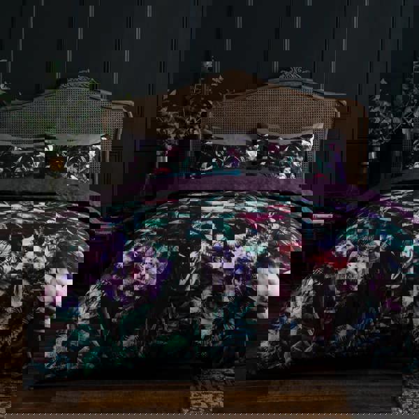 Smart Living Opulent Floral Duvet Set - Grey