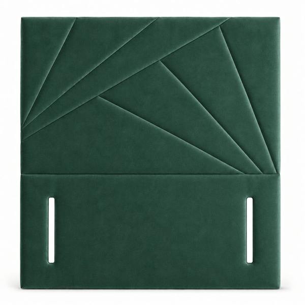 Great British Beds Mosaic Headboard - Green Plush