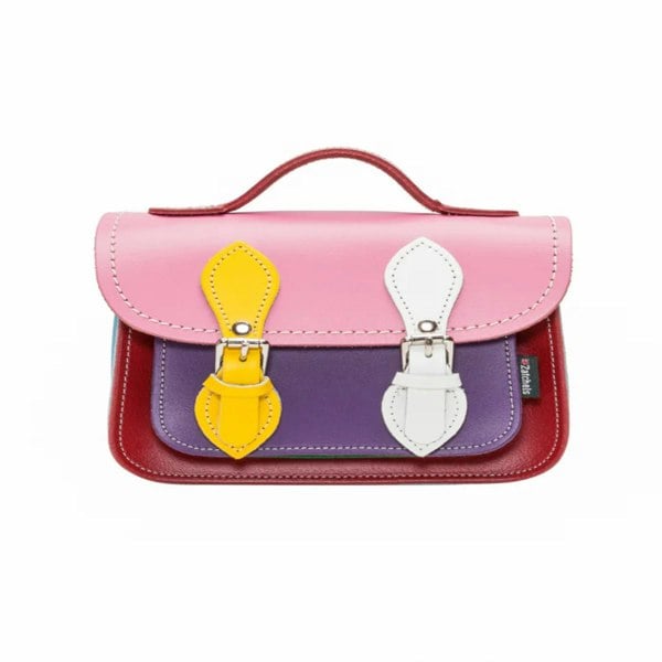 Zatchels Handmade Leather Micro Satchel - Classic Kaleidoscope