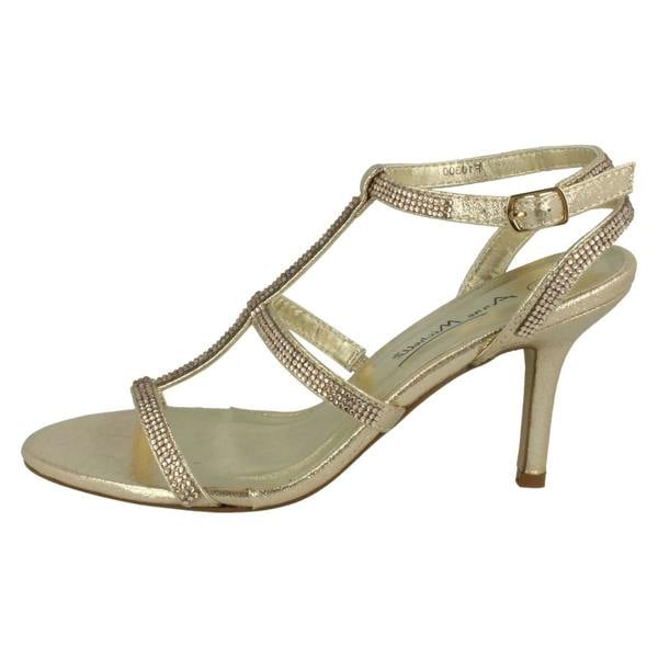 Anne Michelle Ladies Anne Michelle Bar Strap Heeled Sandal