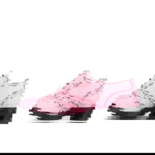 Embassy London Brick Lane - Pink & Pink - Women's contrast leather lace-up brogue
