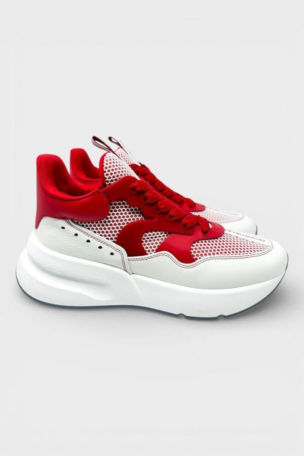 Alexander McQueen Oversized Runner White Red