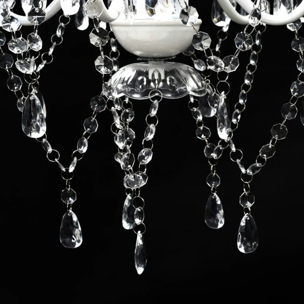 Berkfield Chandelier 5 Bulbs Transparent