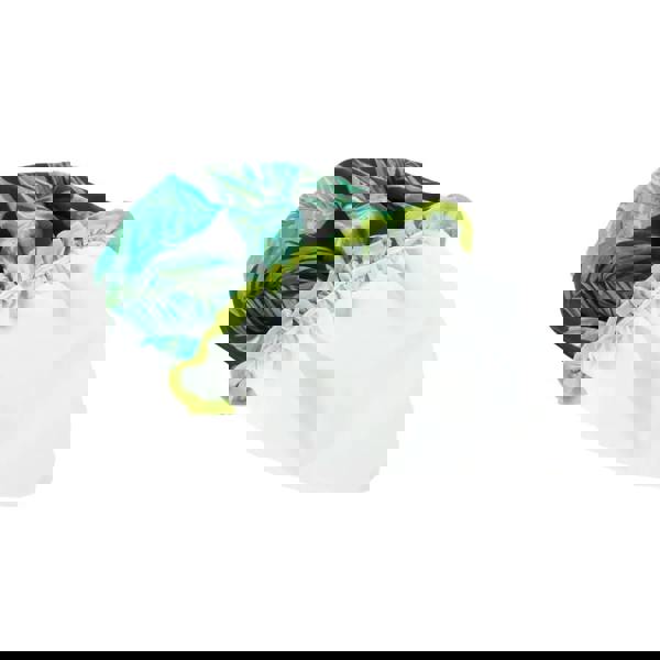 Fashy Classic tropical leaf print shower cap with white trim