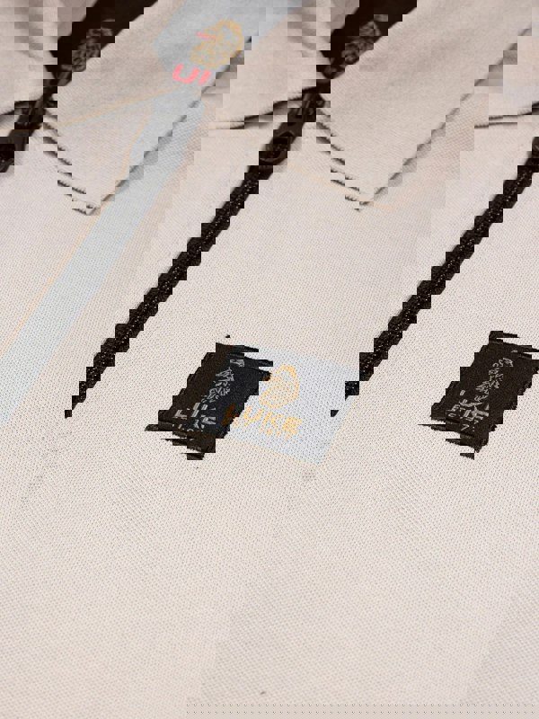 Luke 1977 Luke1977 Caltech 1000 Zip Polo Shirt - Cement Concrete