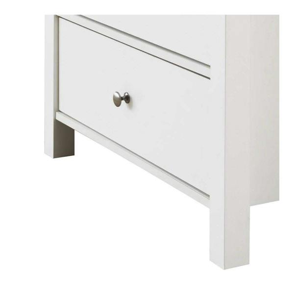 Timber Art Design Astbury 3 Drawer Bedroom Cabinet Chest of Drawers White and Oak