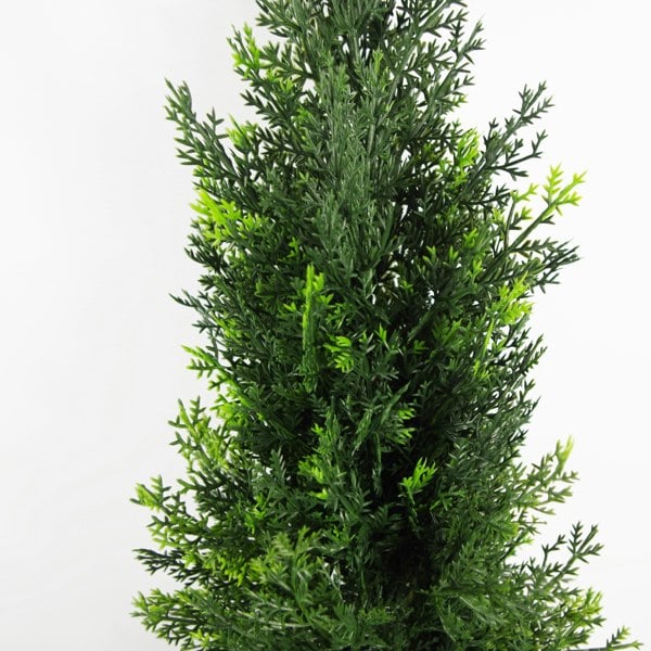 Leaf 120cm (4ft) Artificial Bushy Cedar Cone Cypress Conifer Topiary Tree