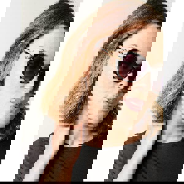 Blue Vanilla Ombre Lens Large Frame Glasses