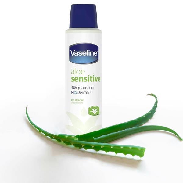 Vaseline Anti-Perspirant Deodorant ProDerma Aloe Fresh Spray 150ml, 4 Pack