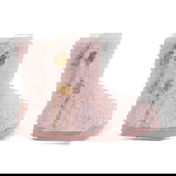 VIVA Polar Women's Memory Knitted Faux Fur Rubber Sole Winter Slippers