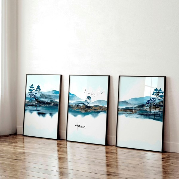 Art wall office | set of 3 framed wall art