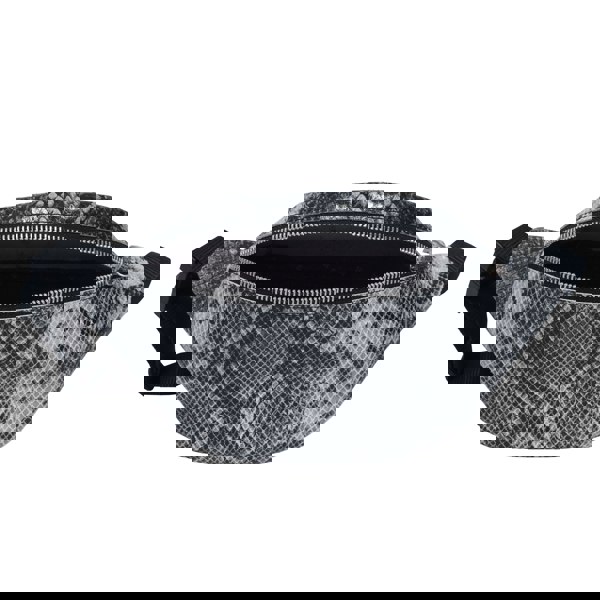 Assots London 'NOAH' Black & White Snake Leather Bum Belt Bag