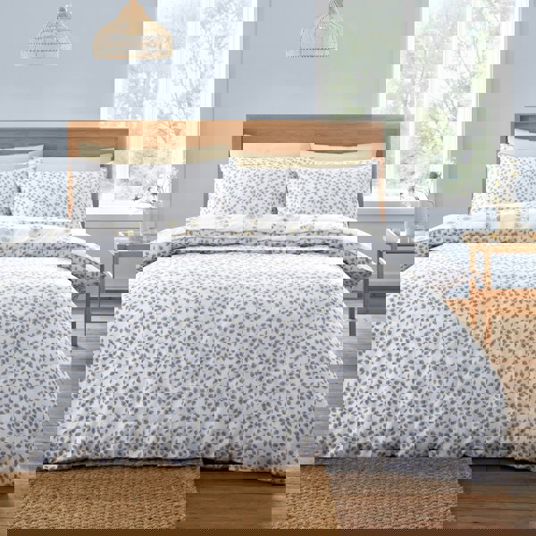 Bianca Eloise Floral 230 Thread Count Cotton Reversible Duvet Cover Set