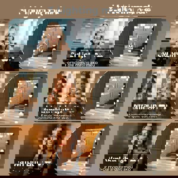 Emitto LED Hollywood Makeup Mirror Vanity Light Mirror 14 Dimmable LED Bulbs