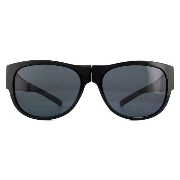 Polaroid Suncovers Fit Over Glasses Sunglasses PLD 9008/S 807 C3 Black Grey Polarized