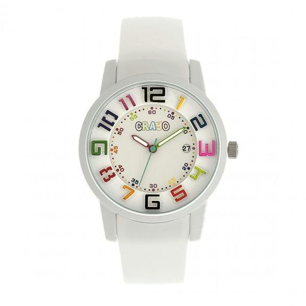 Crayo Festival Unisex Watch w/ Date - White - CRACR2001