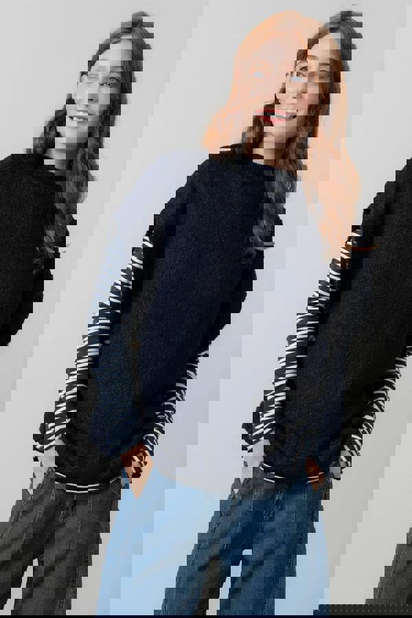 Lily & Me Tabitha Boucle Knit Tank Navy