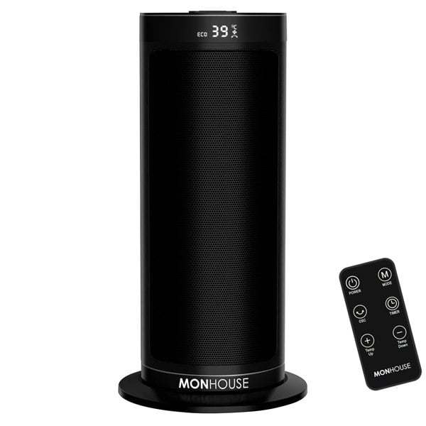 MONHOUSE 2000W Energy Efficient Electric PTC Portable Heater 12H Timer - 40cm