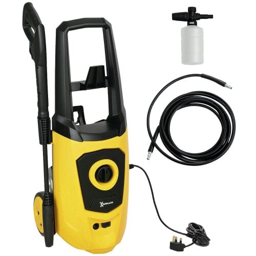 Bobobiy 1800W High Pressure Washer, 150 Bar Pressure, 510 L/h Flow, High-Performance Portable Power Washer Jet Wash Cleaner with 6M Hose, Yellow