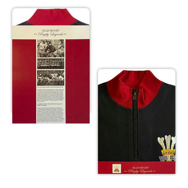 Ellis Rugby 1976 Wales Rugby Sweatshirt Zipper Grand Slam