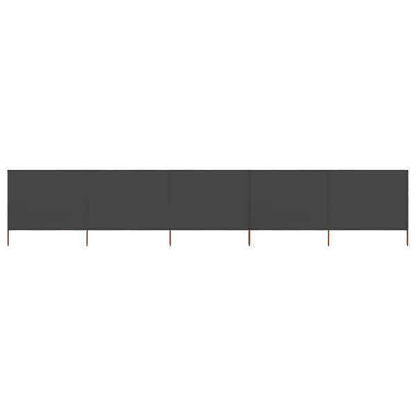 Berkfield 5-panel Wind Screen Fabric 600x160 cm Anthracite