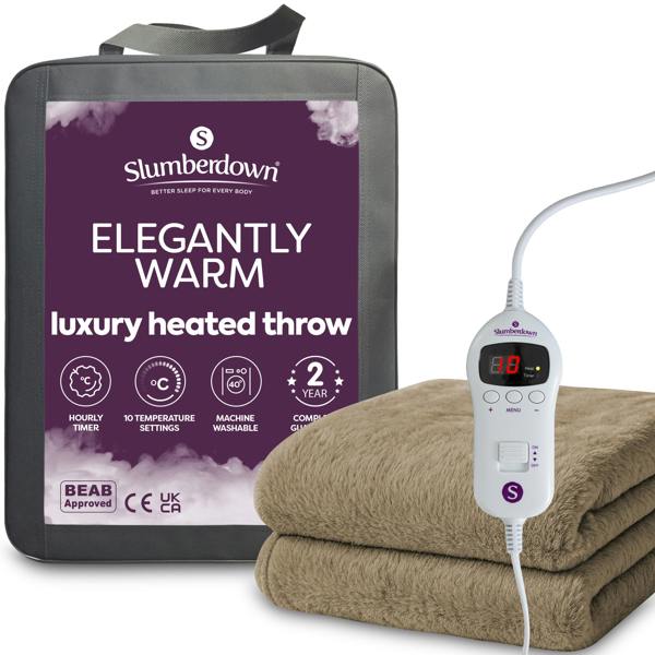 Slumberdown Elegantly Warm Luxury Heated Throw