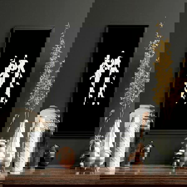 Large Paintings For Living Room | Set of 3 Boho Women Wall art Prints