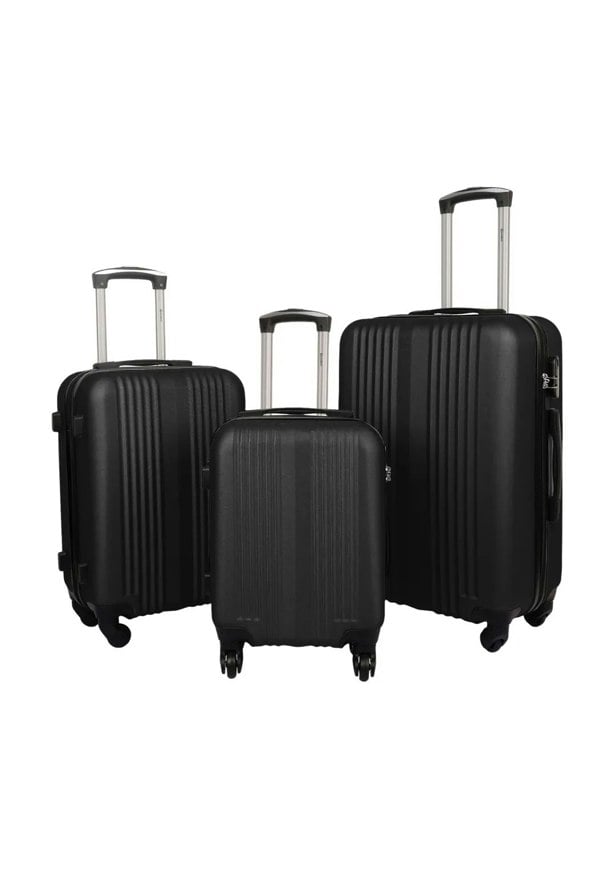 Groundlevel Delta Stripe 3 Piece Luggage Set