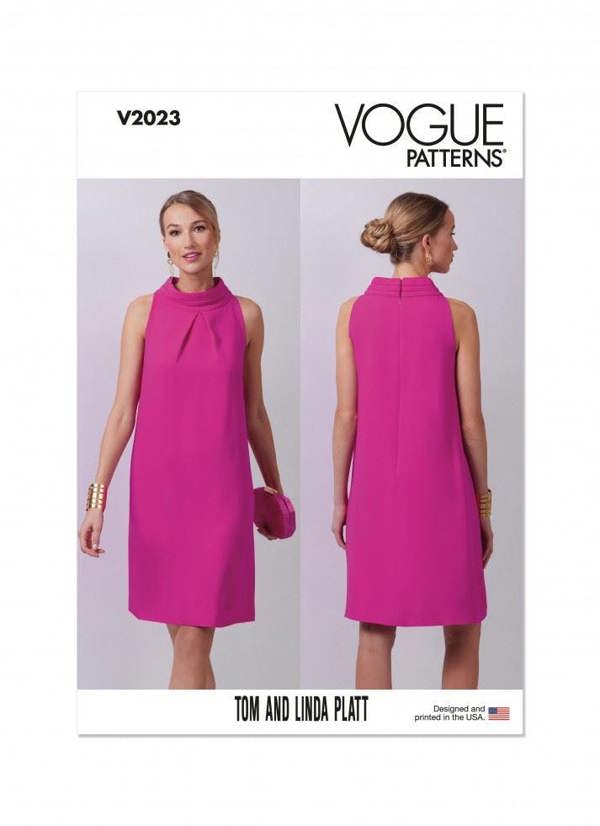 Vogue Sewing Pattern 2023, Dresses for Women, D5 (4-6-8-10-12) - Intermediate