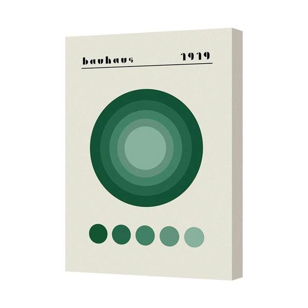 Benjamin Tate Design Bauhaus 1919 Circular Rings Abstract Canvas Print Artwork
