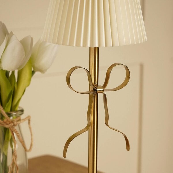 Hestia Brass Bow LED Rechargeable Touch Lamp
