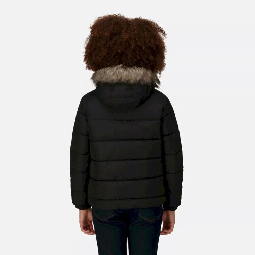 Regatta Kids Faux Fur Trim Parka - Black