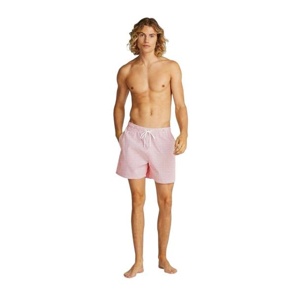 Tommy Hilfiger Mens Swim Shorts - White/Red - 