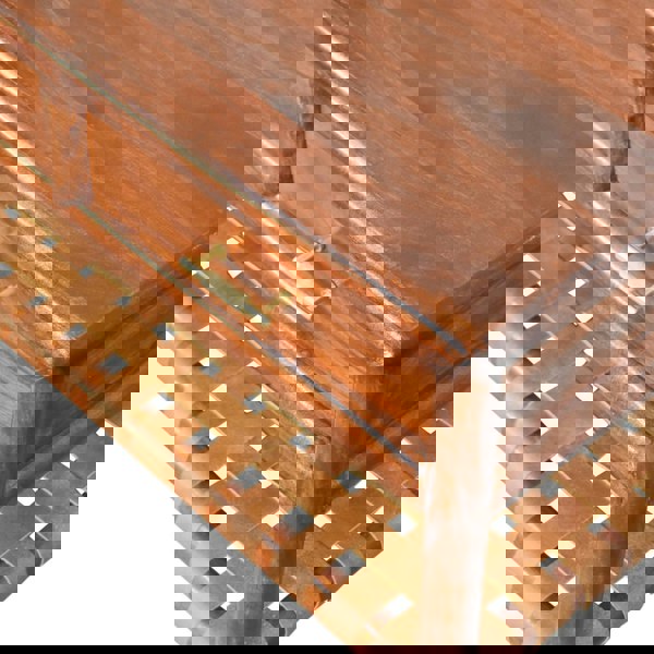 Artisan Furniture Solid Wood Regency Woven Console Table with 4 drawers