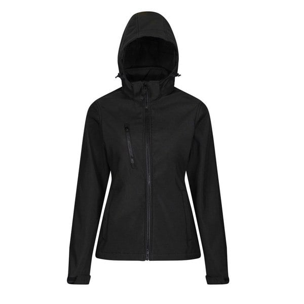 Regatta Womens/Ladies Venturer Hooded Soft Shell Jacket - Black