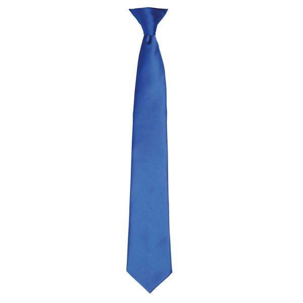 Premier Colours Mens Satin Clip Tie - Royal