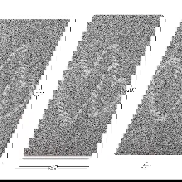 Nicoman Embossed Spaghetti Loofah Anti Slip Shower Mat - Double Heart