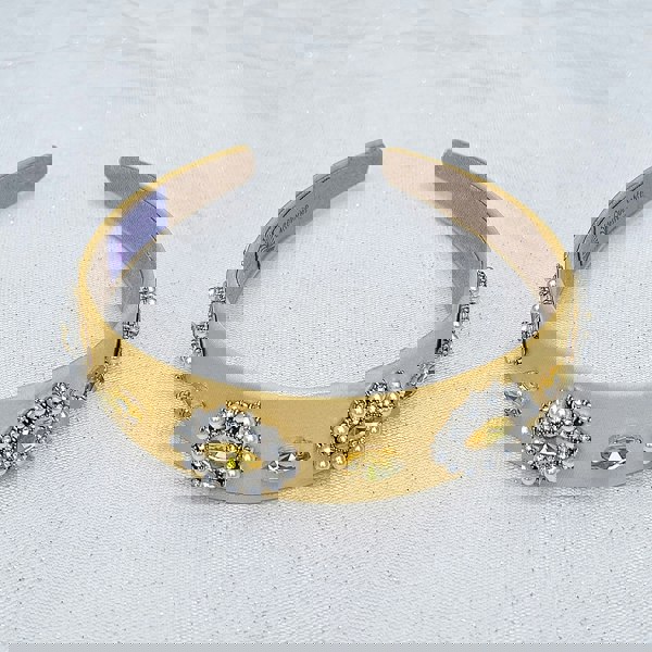 Yellow Hair Band with Pearls Yellow Headband Yellow Alice Band