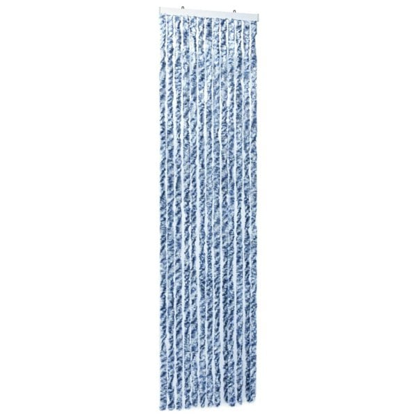 Berkfield Insect Curtain Blue and White 90x200 cm Chenille