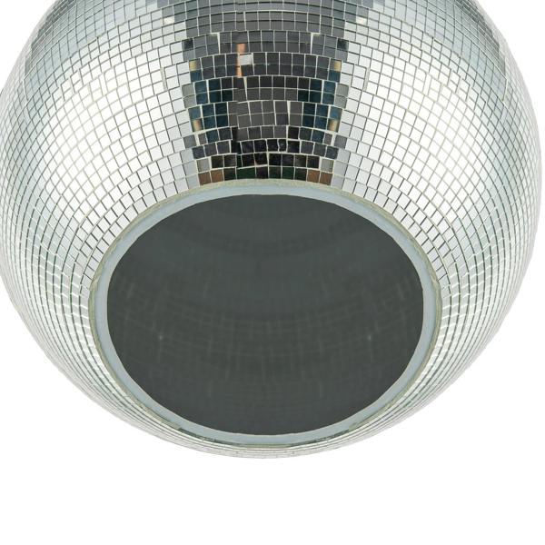 Modern Shiny Disco Mosaic Ball in Mirrored Silver Tiled Retro Style Image 4