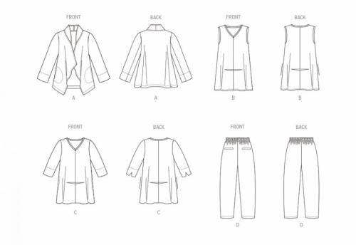 Vogue Sewing Pattern 1959, Jackets, Tops, Tunics, Trousers for Women, B5 (8-10-12-14-16) - Advanced