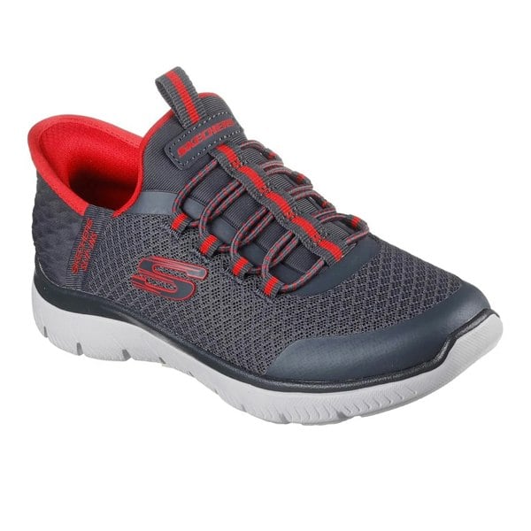 Skechers Boys Summit High Range Trainers - Charcoal/Red