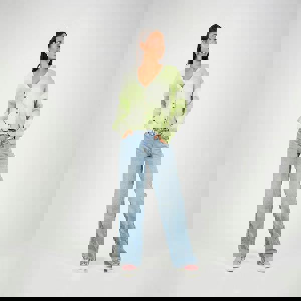 Brave Soul Green Button Through Space Dye Cardigan - Green Image 3