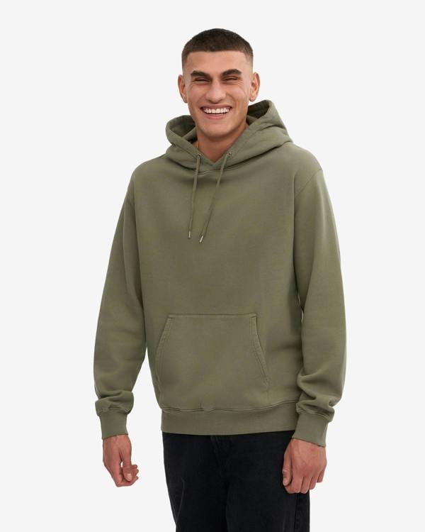 Colorful Standard Classic Organic Hoodie - Dusty Olive | CHO | Designer Unisex Hoodies
