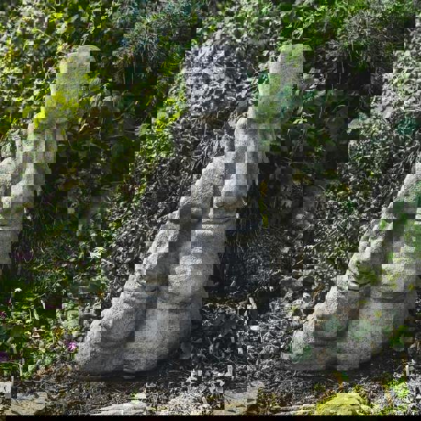 Large Twin Easter Island Moai Head Statue